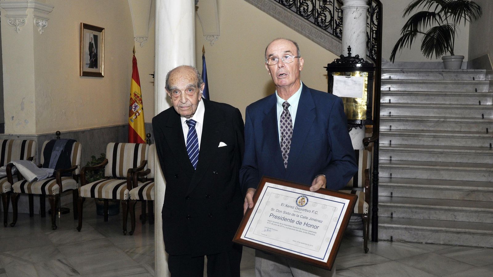 Ravelo junto a Sixto de la Calle, que fue presidente de honor del XDFC.