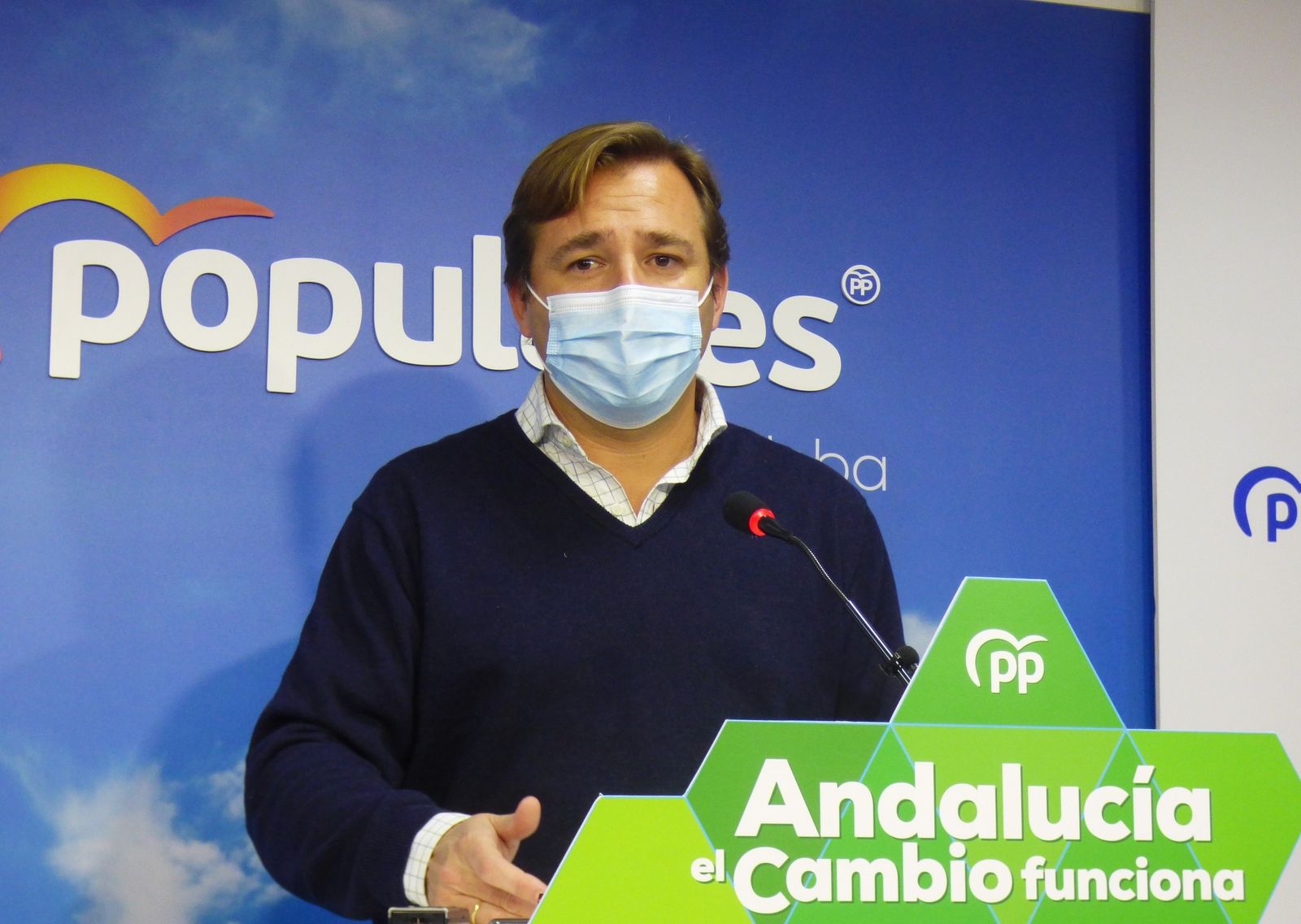 Antonio Repullo, en la sede del PP.