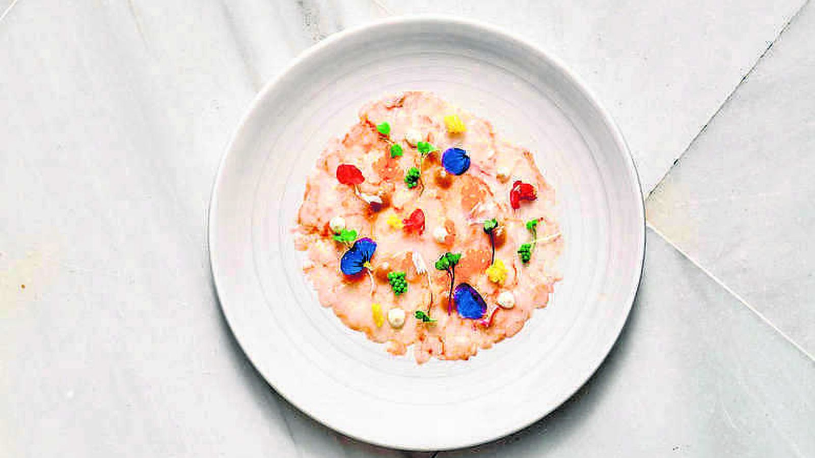 Carpaccio de gamba roja