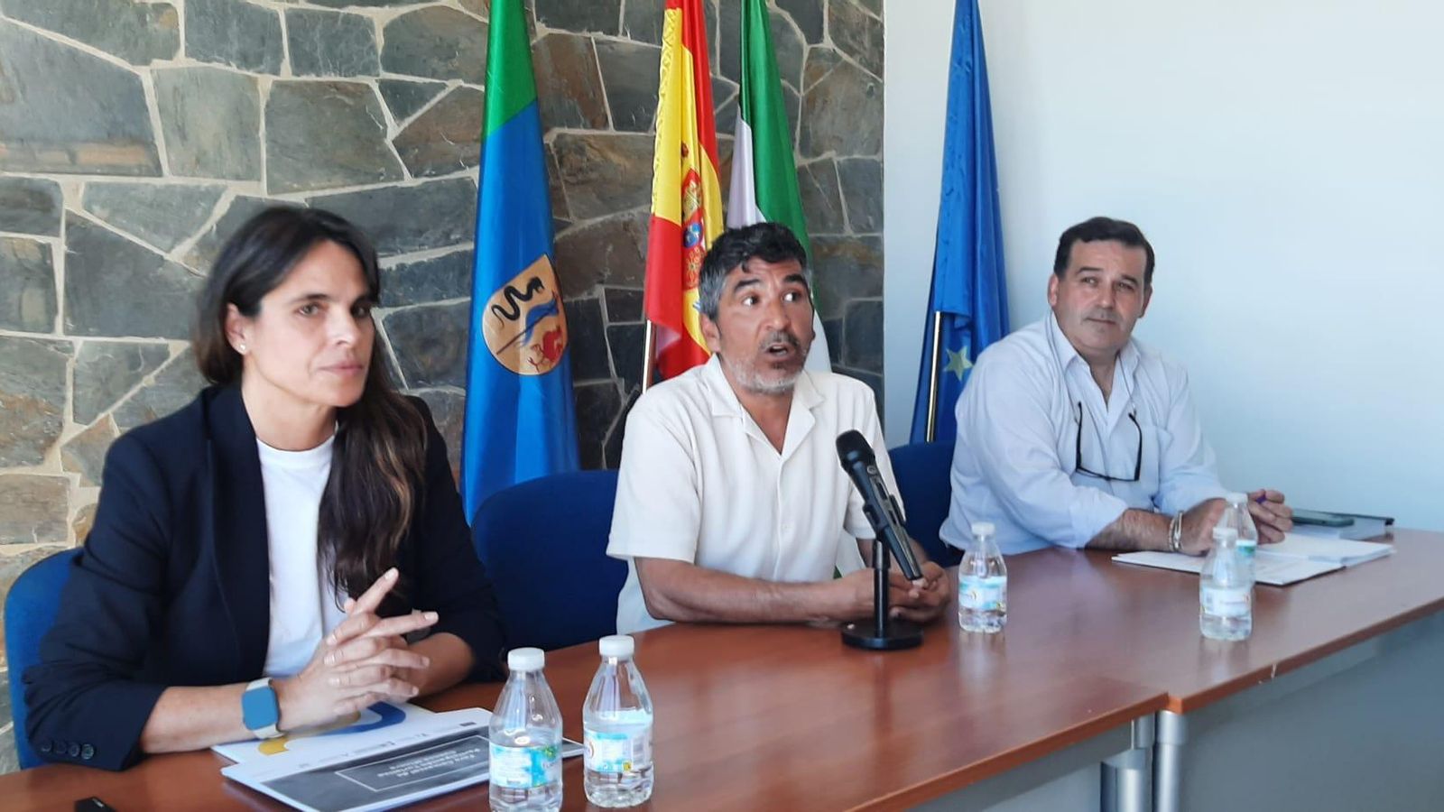 Marian Gómez, Ángel Luis Romero y Luis Vázquez.