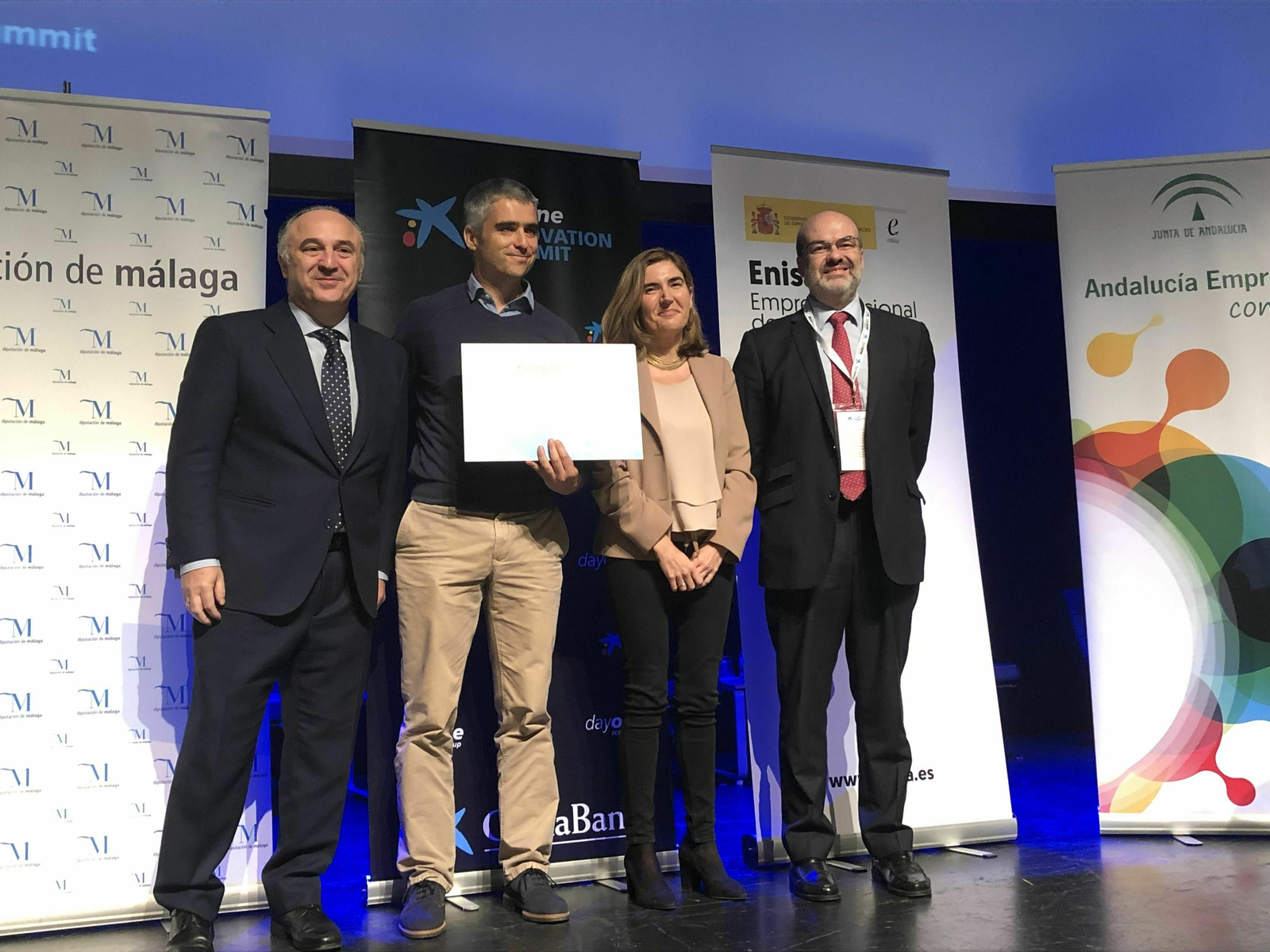 Entrega a Predictiva del premio EmprendedorXXI en Andalucía