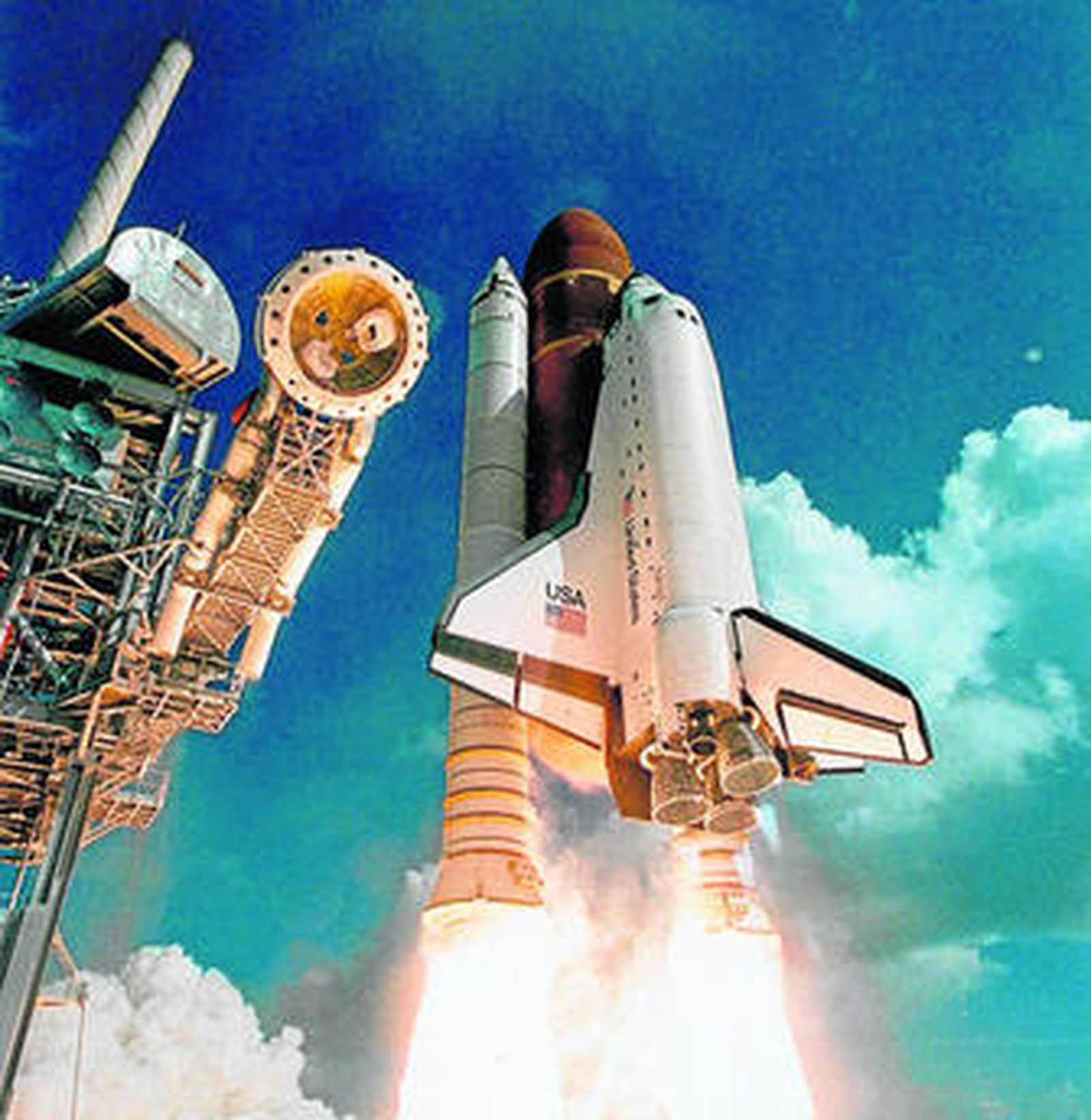 El 'Atlantis' durante un anterior despegue desde el Centro Espacial Kennedy.