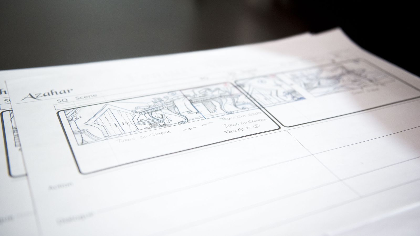 Los bocetos de la película de animación