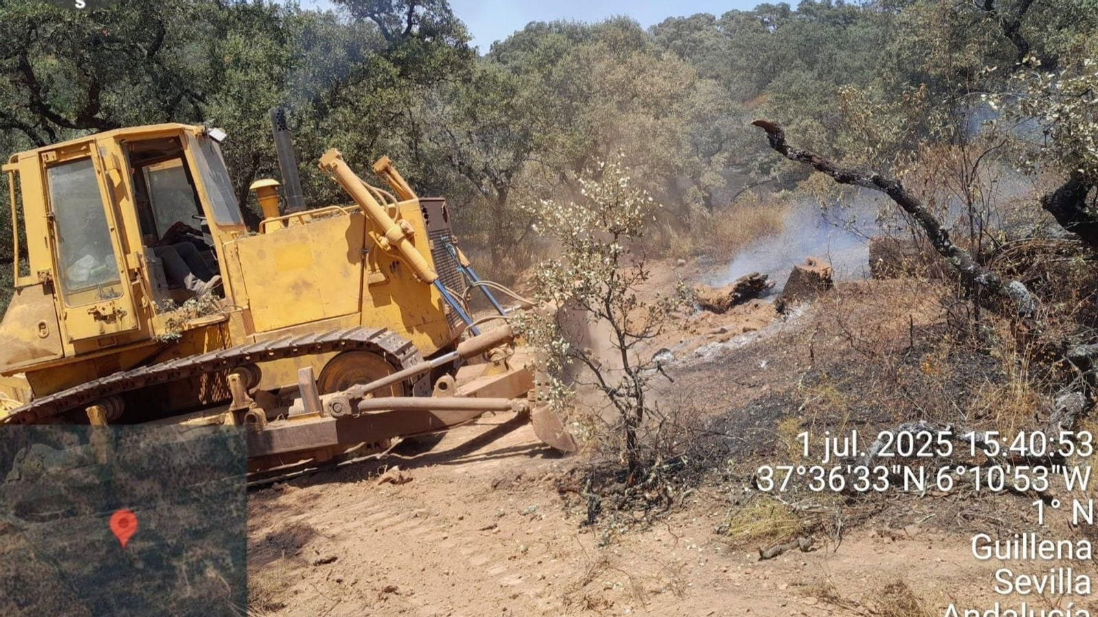 Desactivada la fase de emergencia nivel 1 y estabilizado el incendio en El Garrobo Desactivada la fase de emergencia nivel 1 y estabilizado el incendio en El Garrobo
