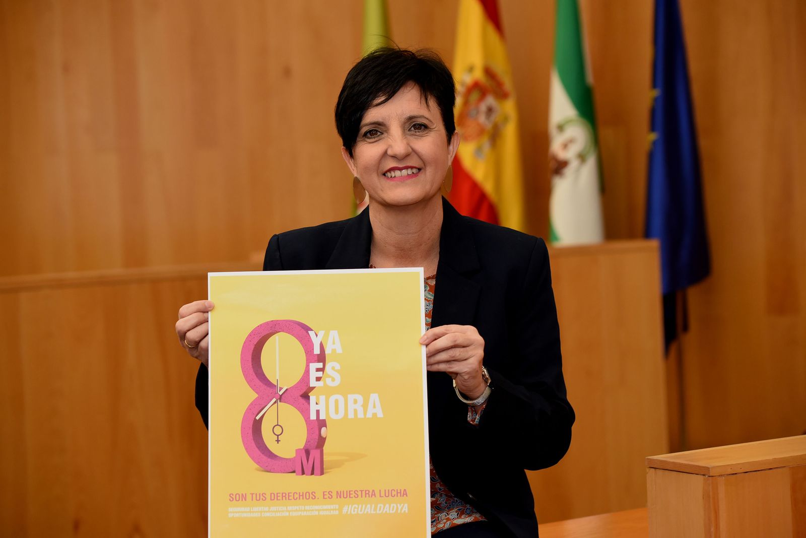 "Ya es hora", el lema feminista de la Diputación para este 8M en Granada