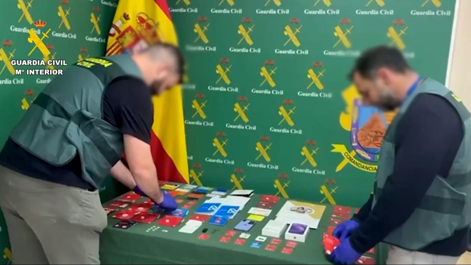 Incautación de las tarjetas SIM