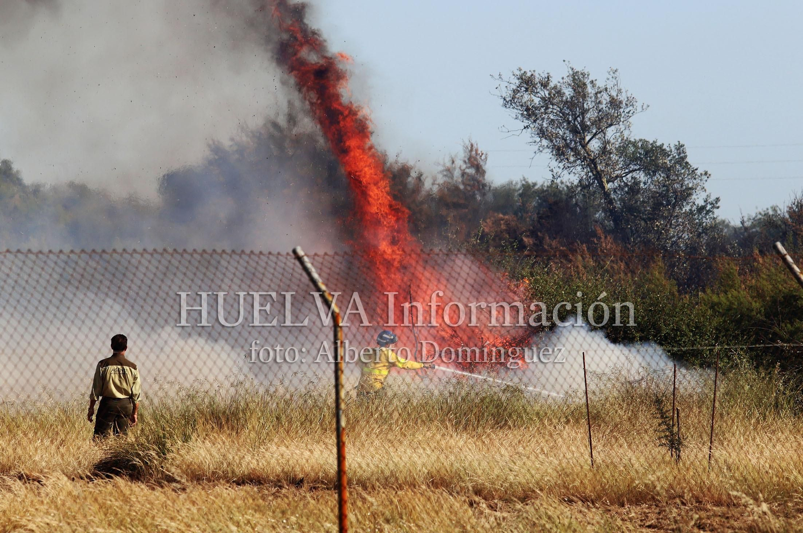 Imágenes del incendio en Doñana
