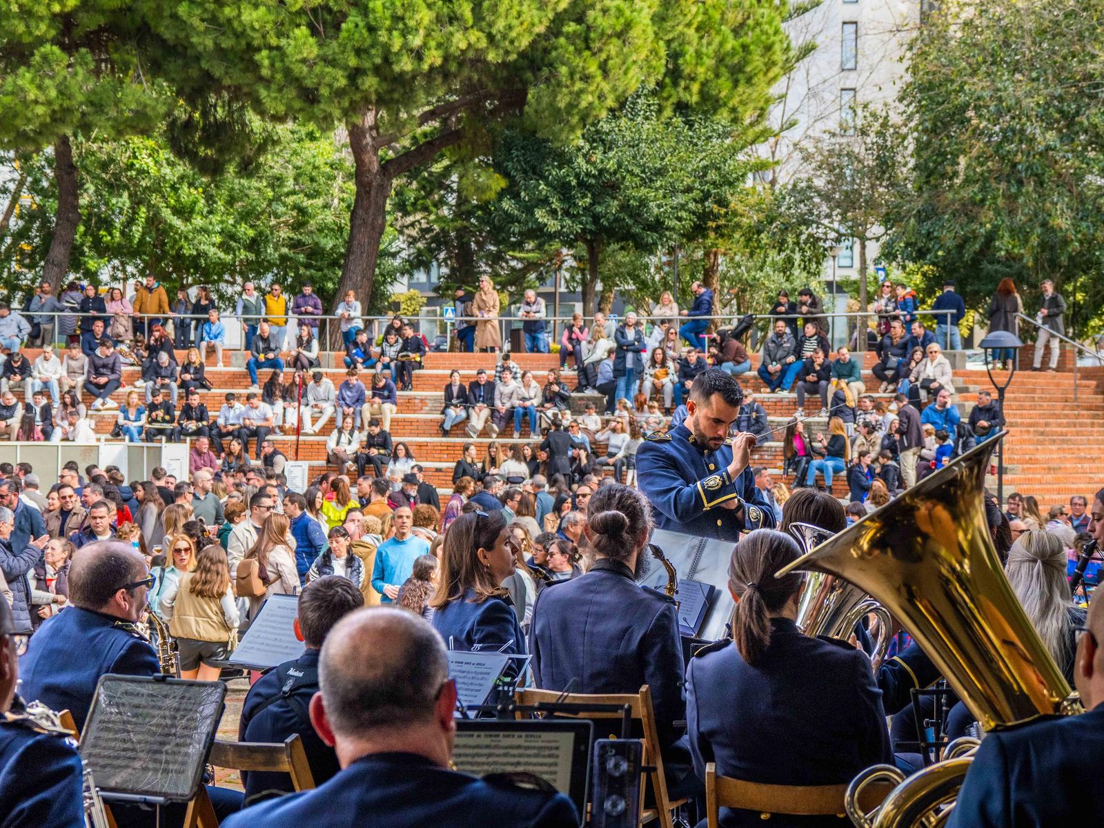 Sones cofrades en el Parque: celebrado el certamen de bandas de Nazareno en San Fernando