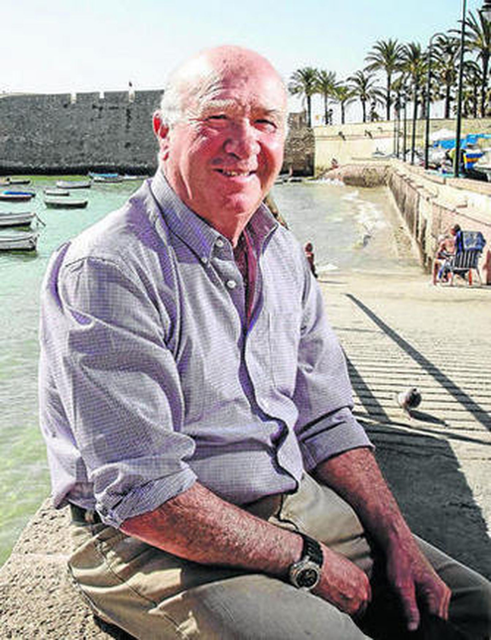 Manuel Almerón 'Chinita', en el club Caleta.