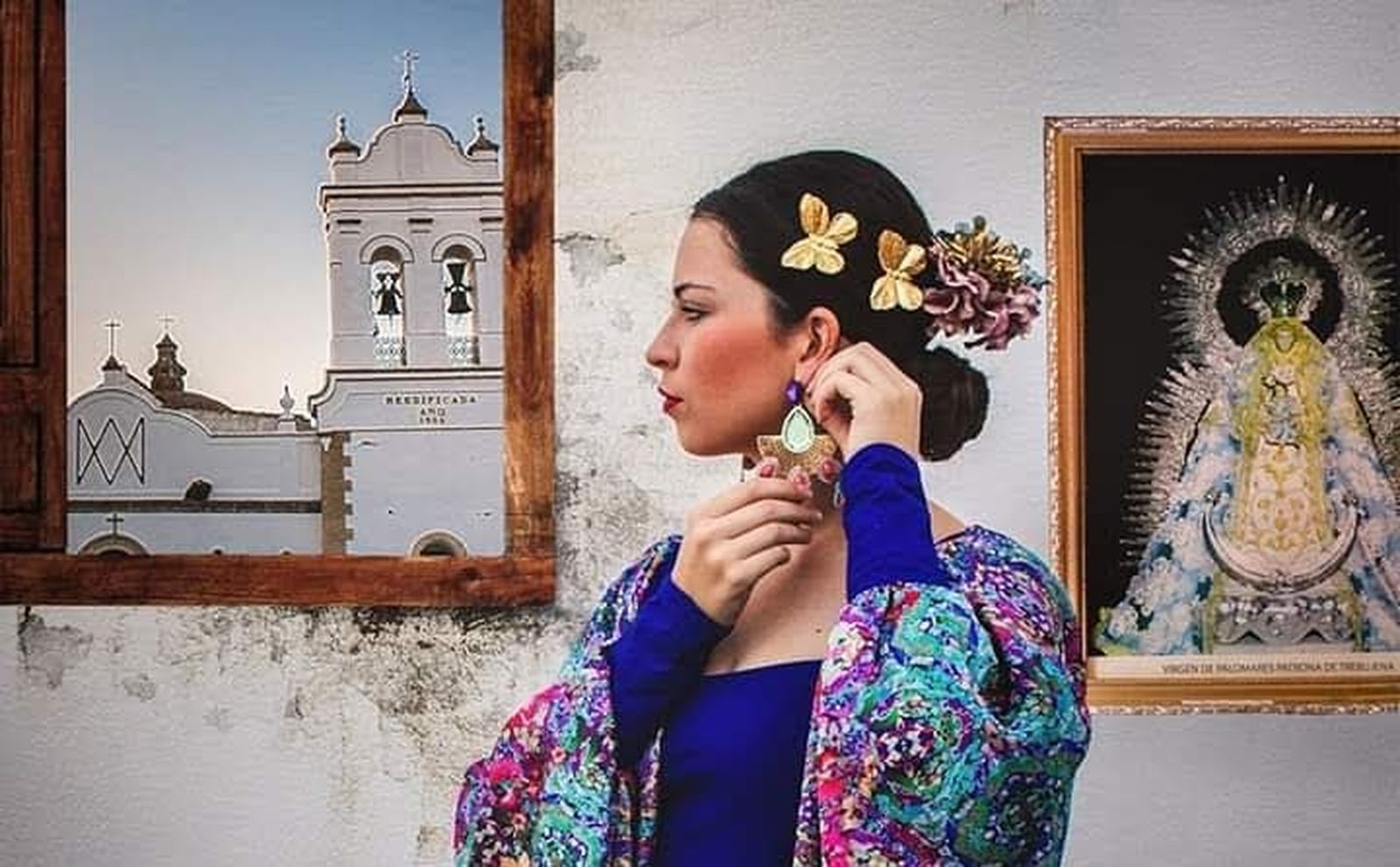 Detalle del cartel anunciador de la Feria y Fiestas Patronales de Trebujena.