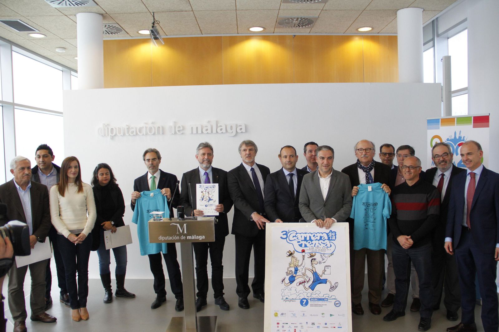 Momento de la presentación de la carrera de la prensa, ayer.