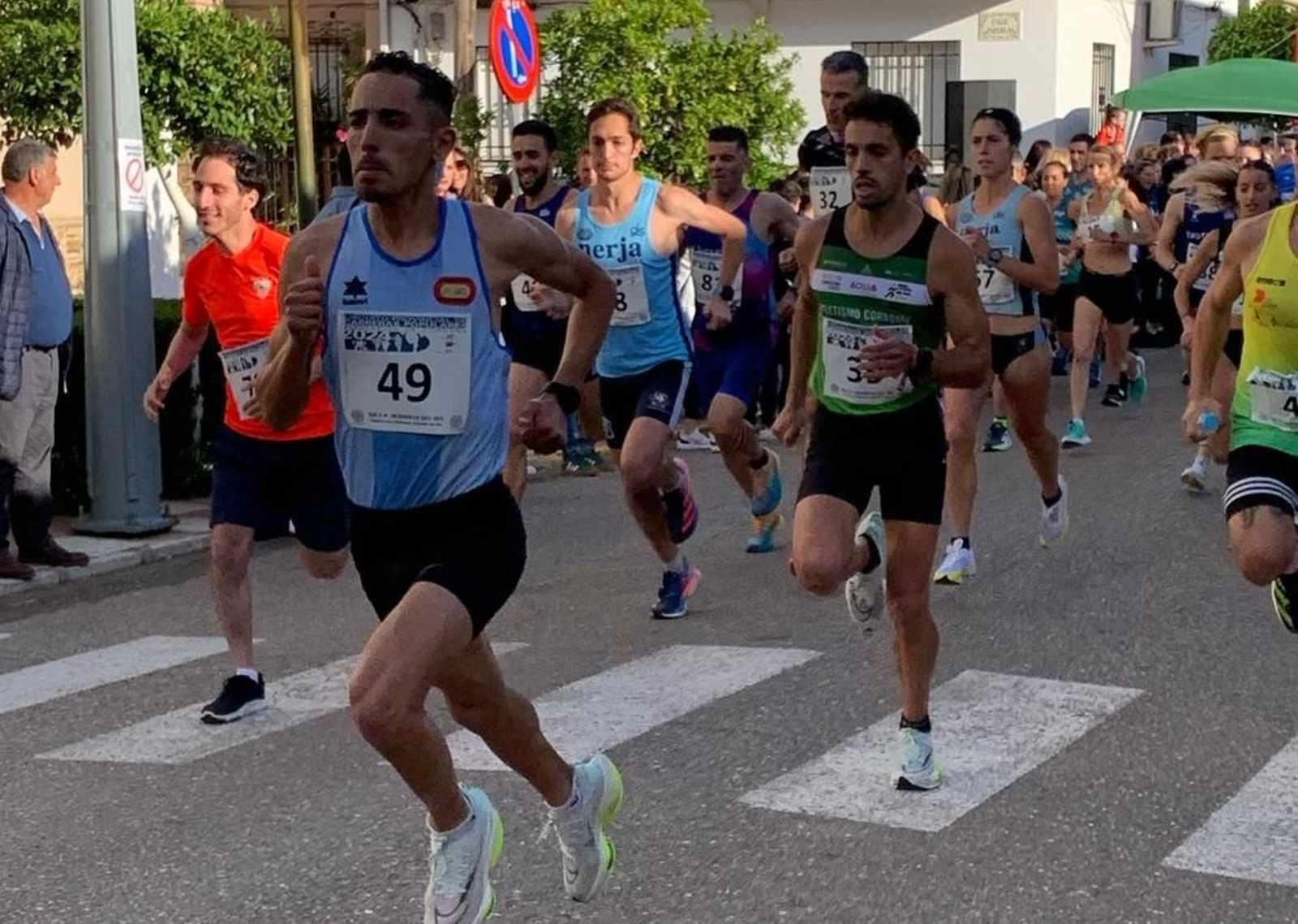 Grondona, en el inicio de la prueba de Ochavillo del Río.