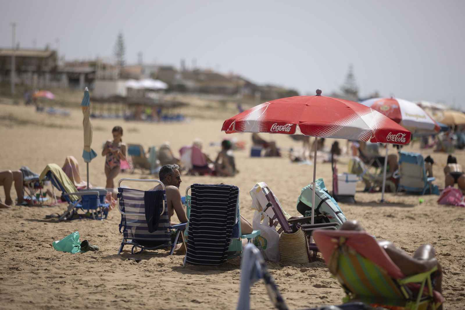Imágenes del ambiente en las playas en este sábado 8 de abril