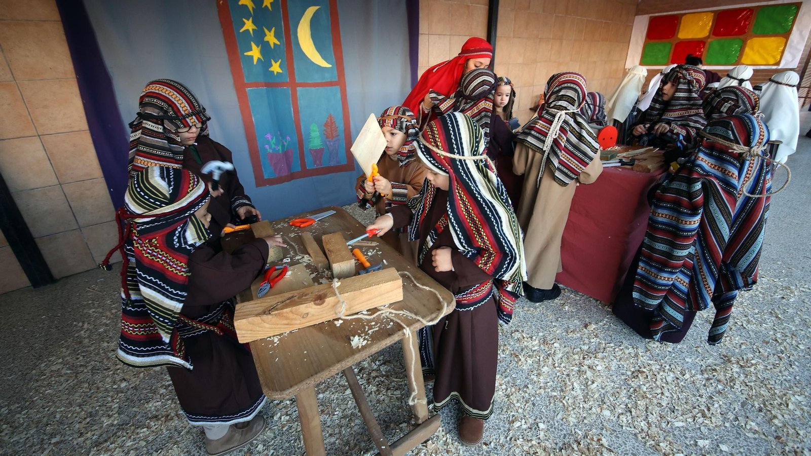 Belén viviente en el Colegio San José Fundación Xafer de Jerez