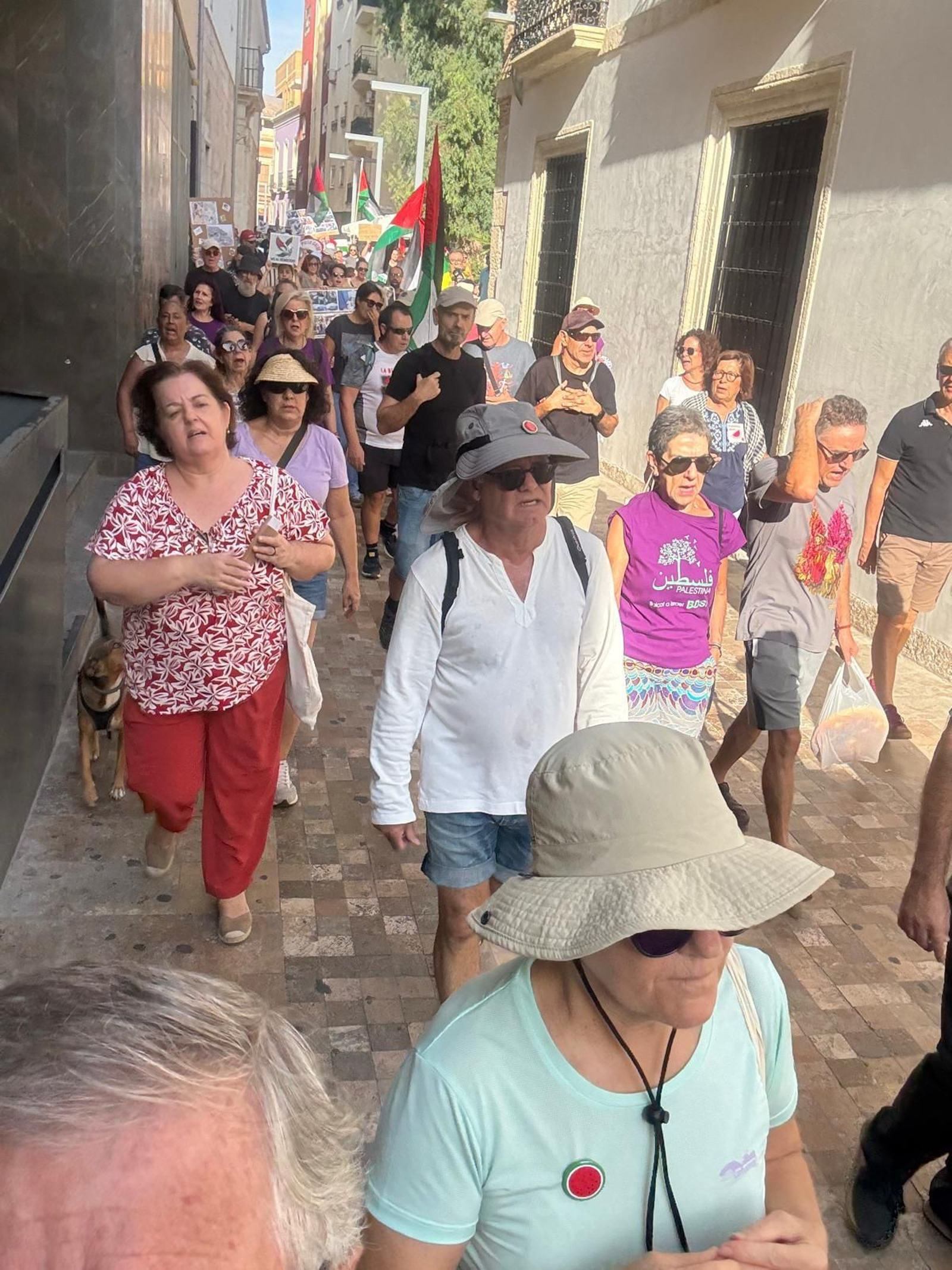 La manifestación de Almería y sus barrios contra el genocidio en Palestina, en imágenes