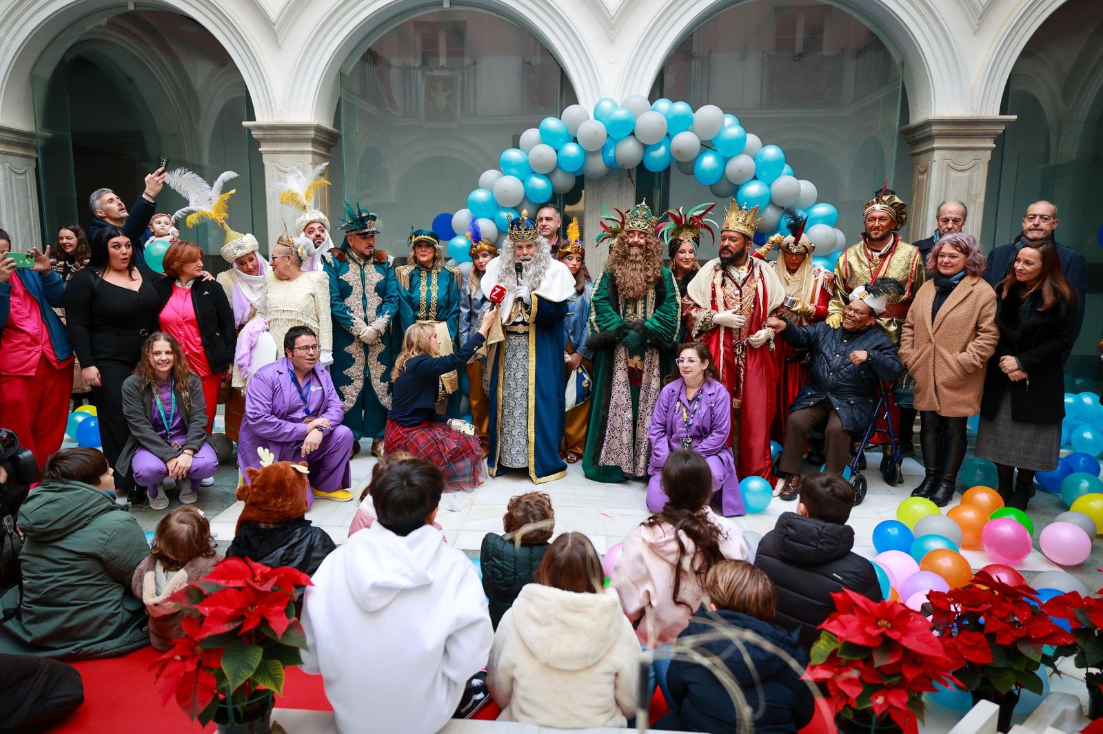 Los Reyes Magos, en la residencia de la calle San Juan de Dios en Cádiz.