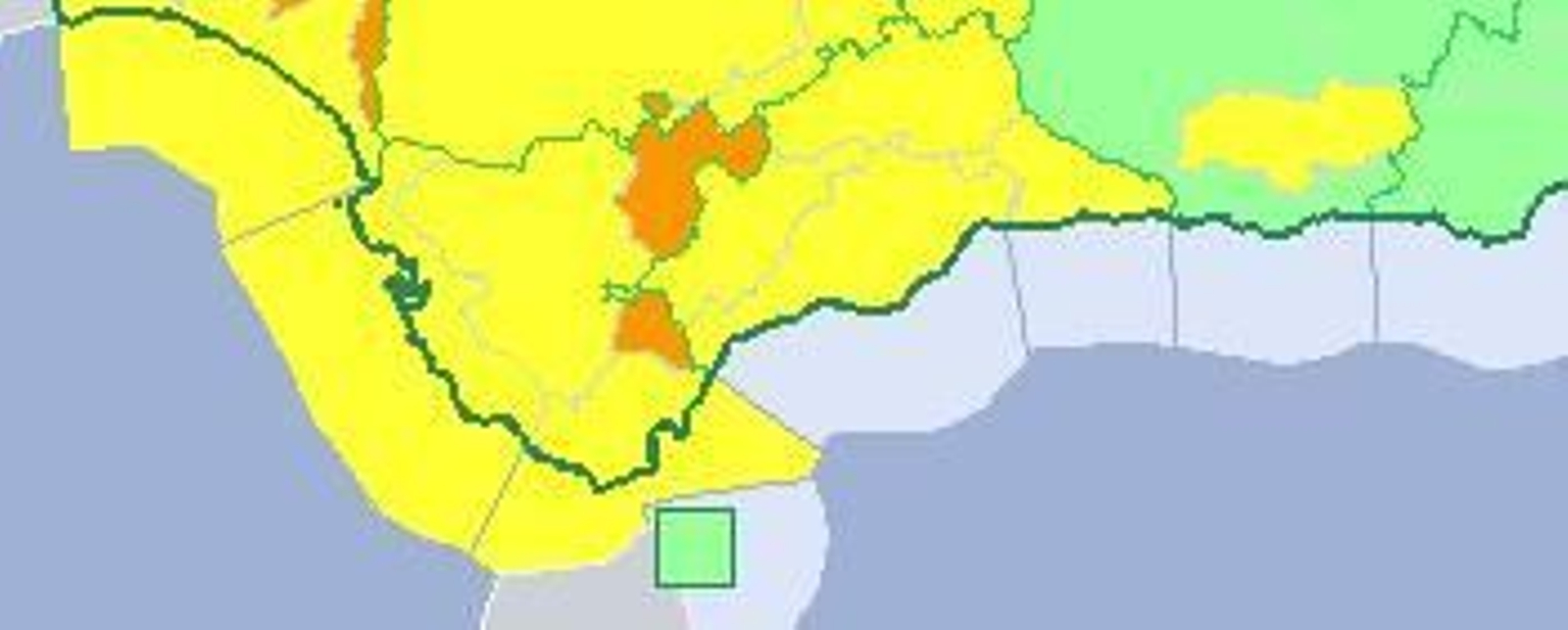 Alertas en la provincia de Cádiz activadas este jueves 19 de diciembre.