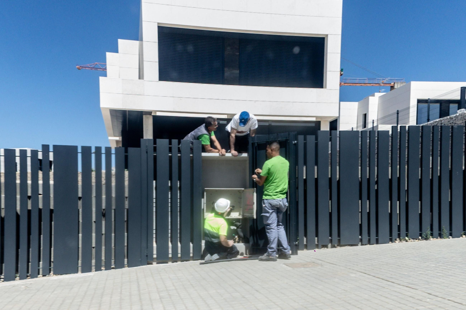 Trabajos de construcción de una vivienda nueva.