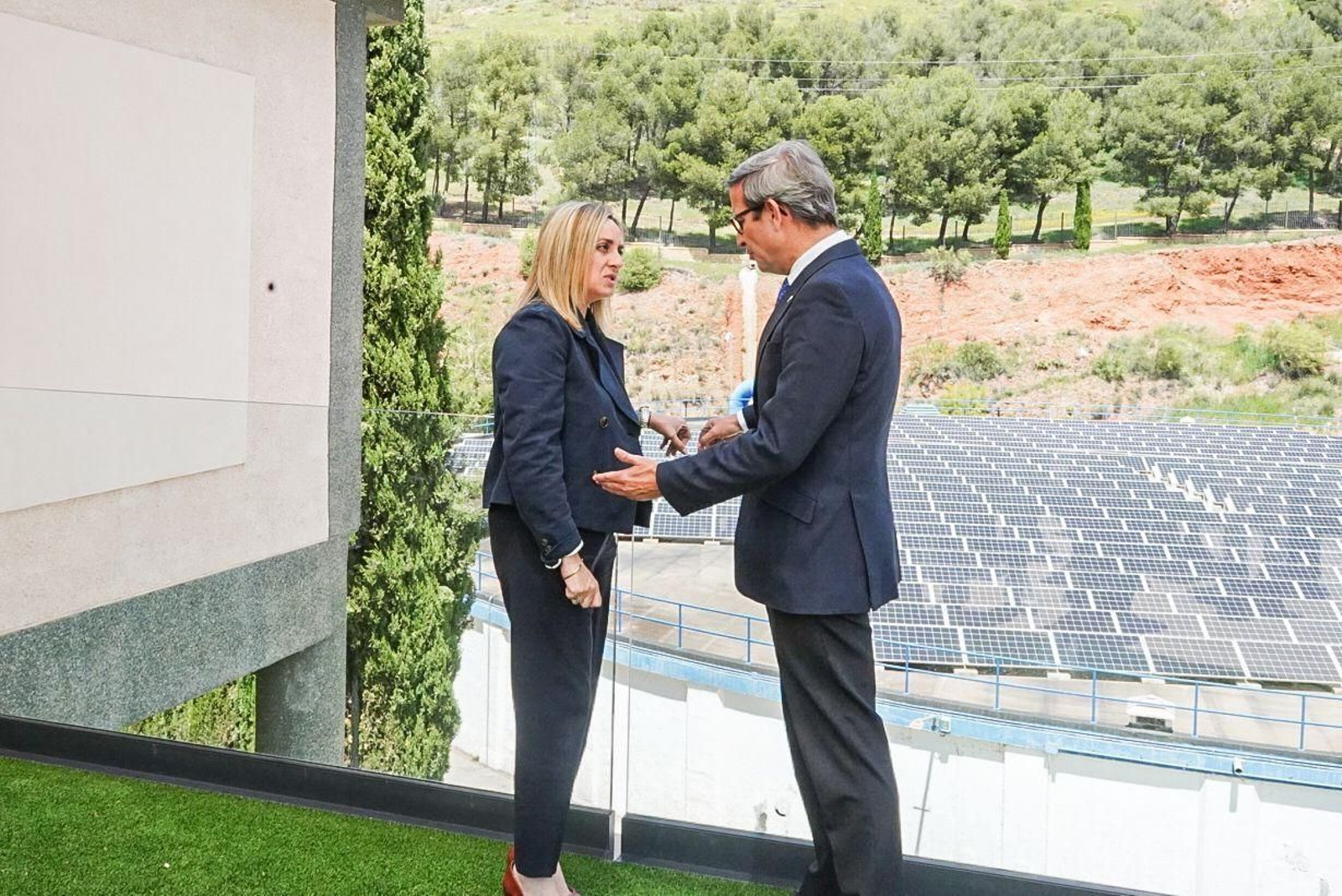 Carazo y Paradela, en la estación de tratamiento de aguas de Granada