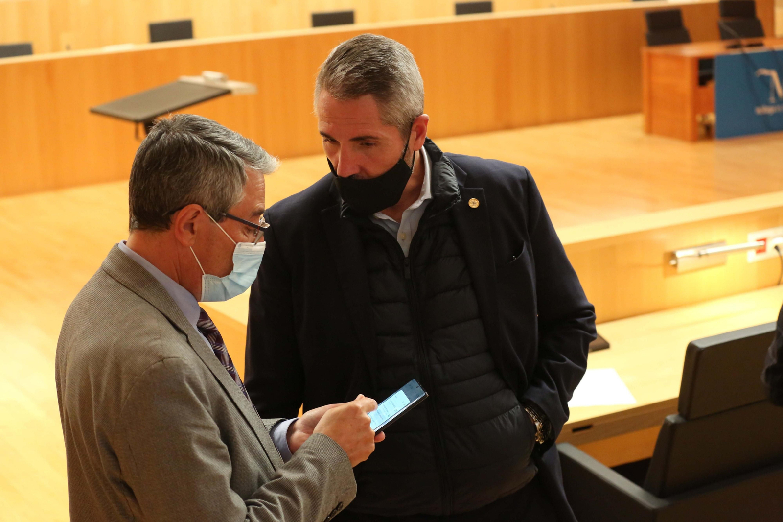 Salado y Maldonado, en el último Pleno de la Diputación.