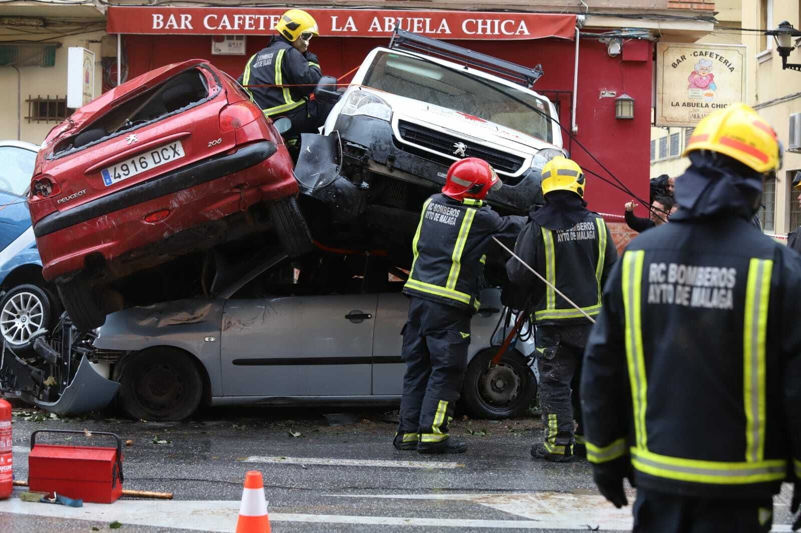 Fotos del accidente del autobús en Málaga