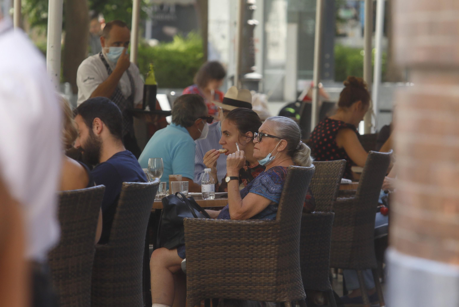 Terraza de un bar del Centro de Córdoba.