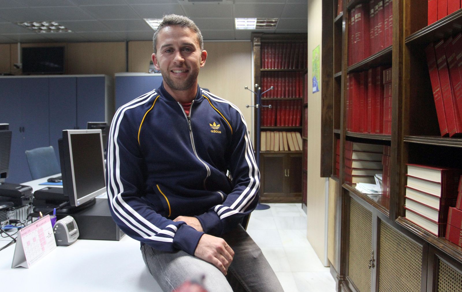 Javier Sánchez, durante la reciente visita que realizó a la redacción de 'Huelva Información'.