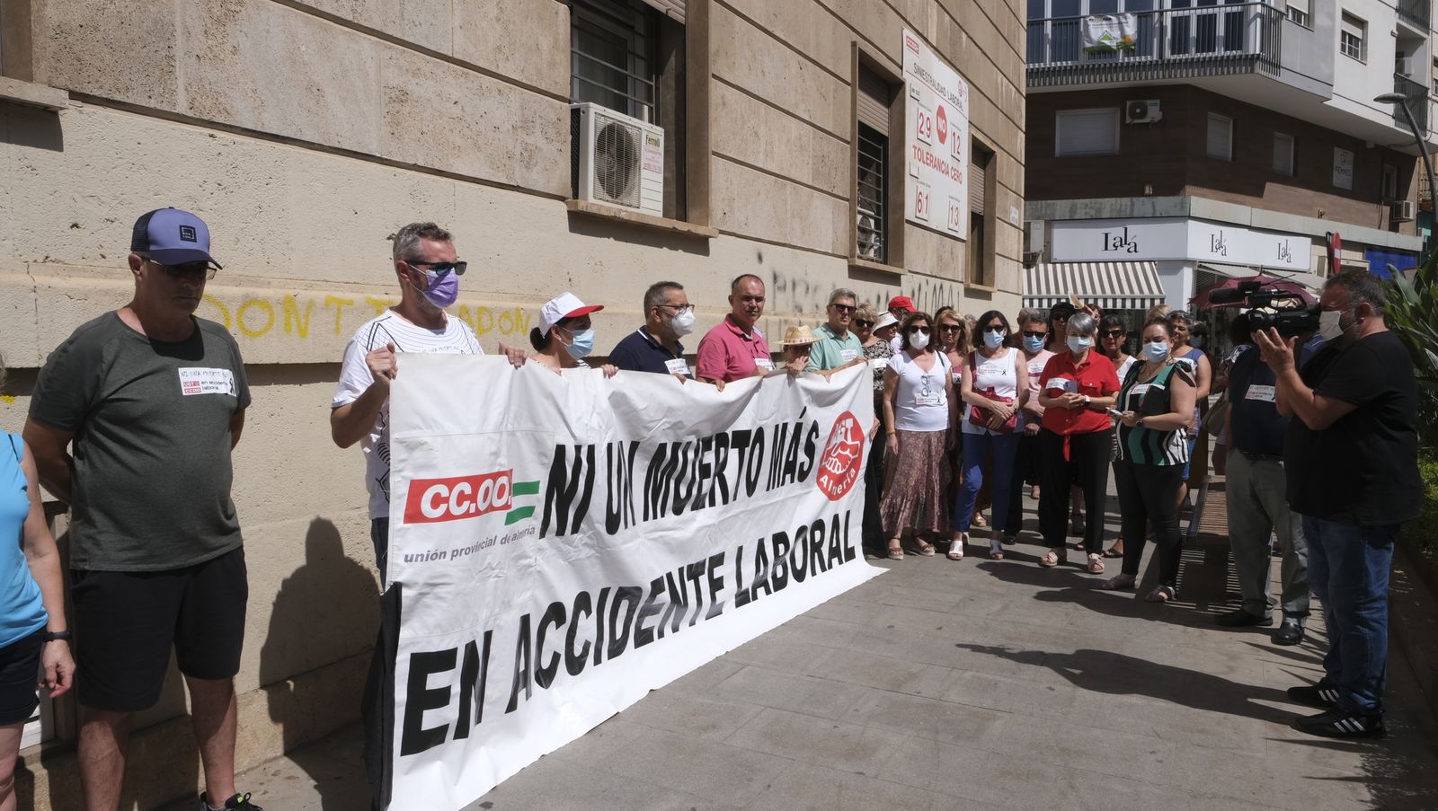 Concentración sindical por un nuevo fallecido en Almería mientras trabajaba
