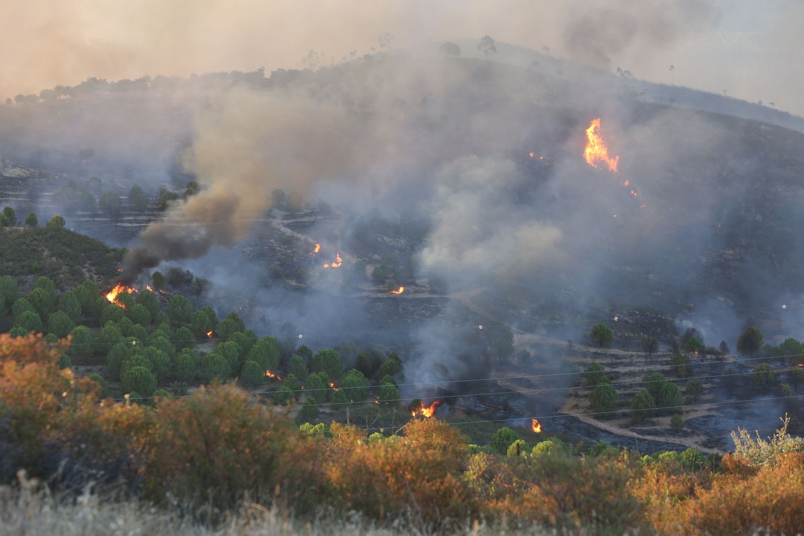 El incendio de Riotinto en imágenes