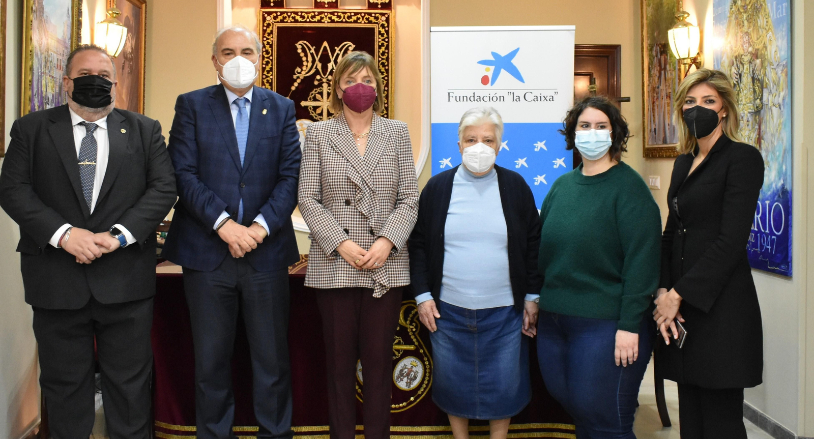 Representantes de las hermandades gaditanas y de CaixaBank y Fundación La Caixa, en el Consejo.
