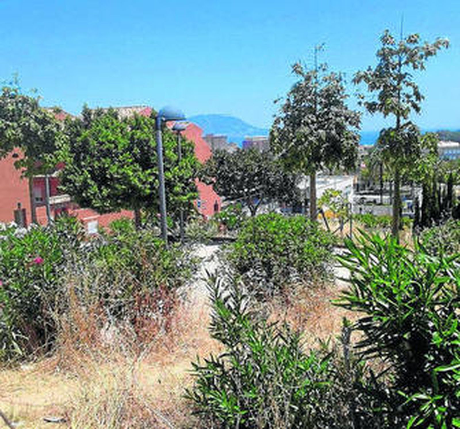 Imagen del estado actual del parque infantil.