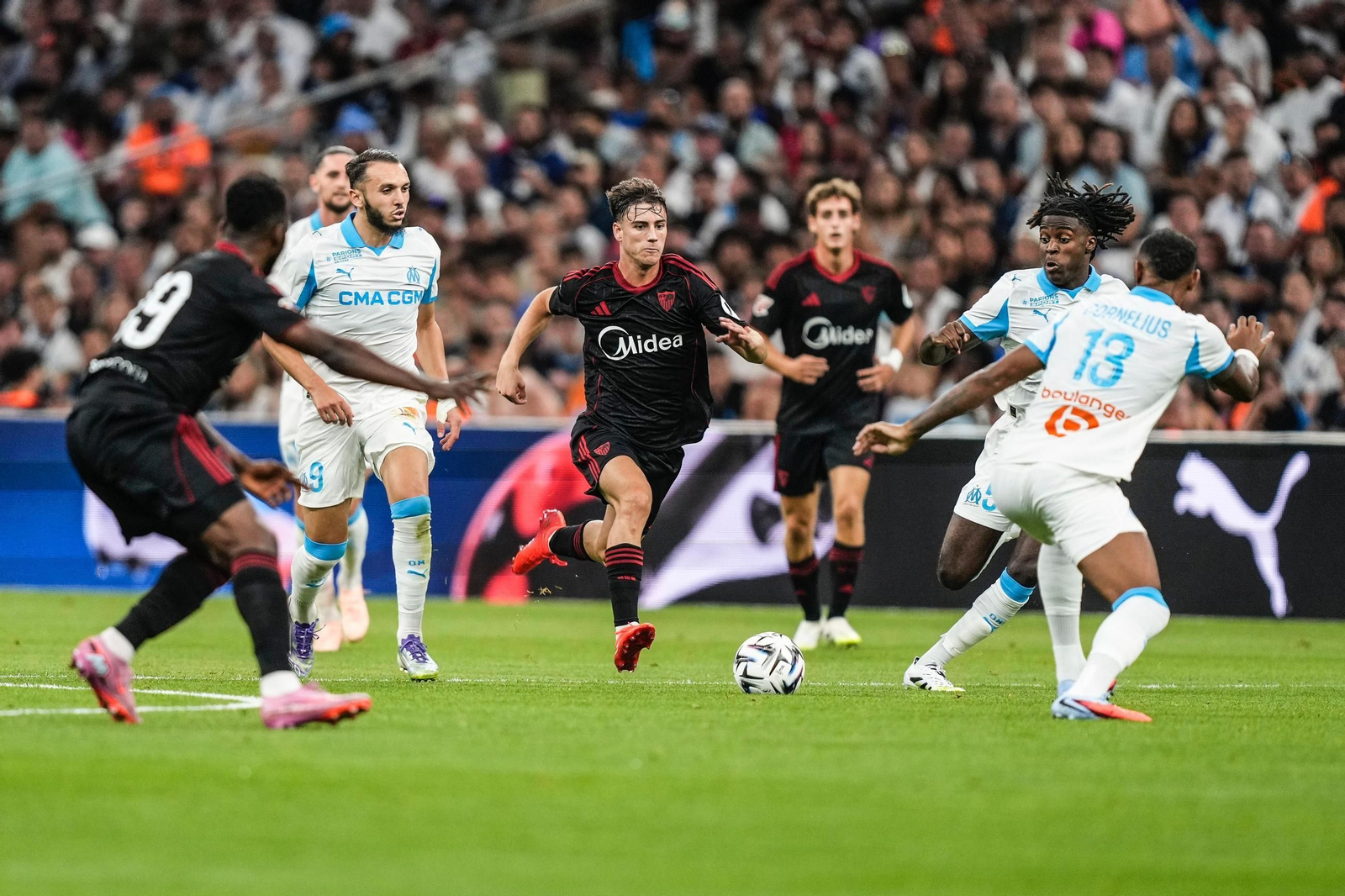 Las fotos del Olympique de Marsella - Sevilla