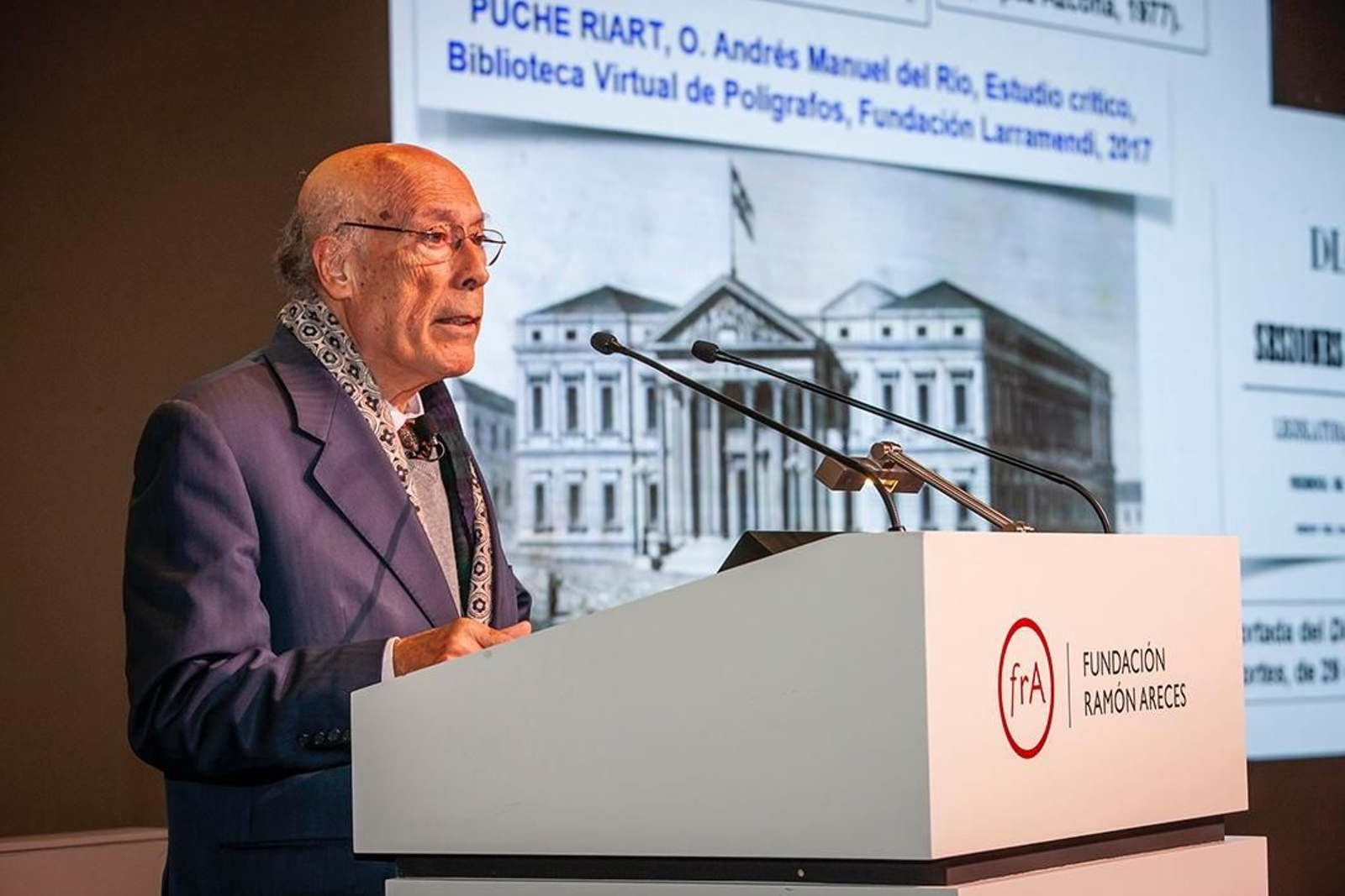 Agustín García Asuero en la Fundación Ramón Areces.