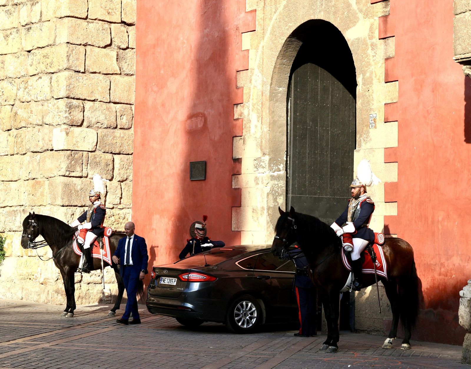 LLegada de los mandatarios de la ONU a la cena en el Alcázar