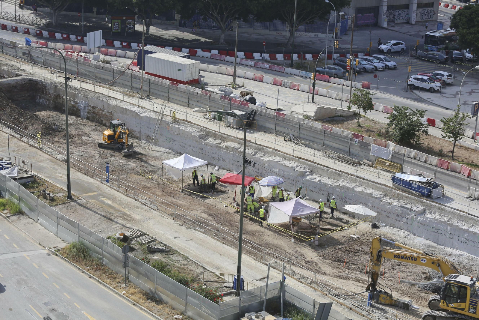 Las fotos de los restos arqueológicos en la obra del Metro de Málaga
