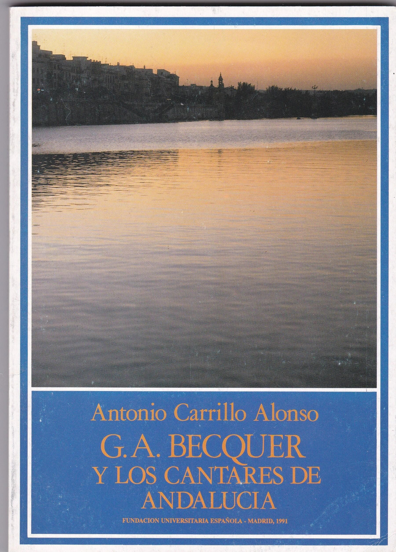 Portada. Gustavo Adolfo Bécquer y los cantares de Andalucía