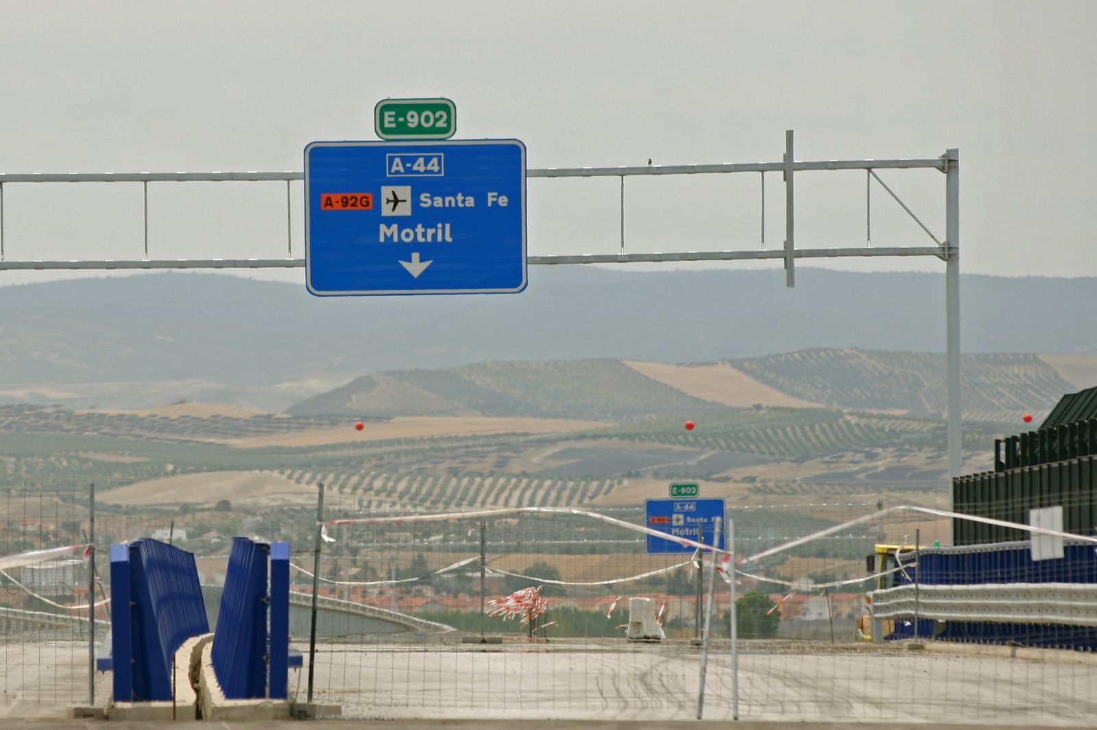 Cartel de salida a la A-92 en Santa Fe