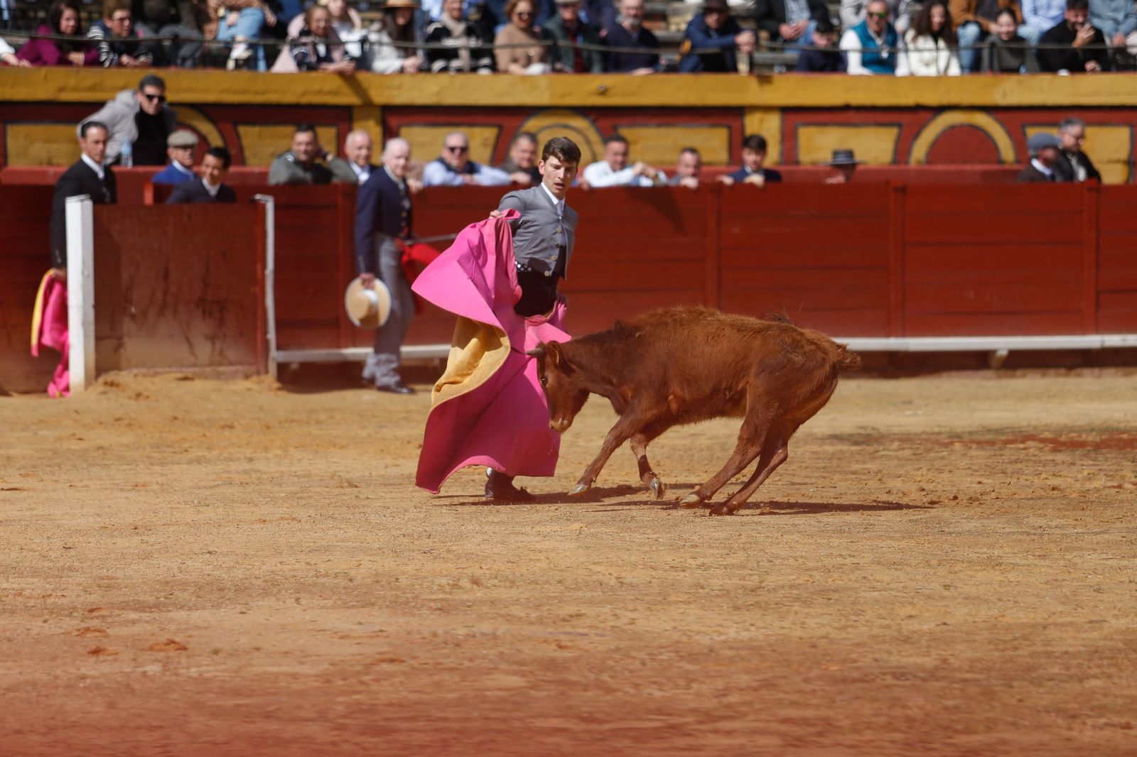 La clase magistral solidaria de Miguelete en la plaza de toros de Las Palomas de Algeciras, en imágenes