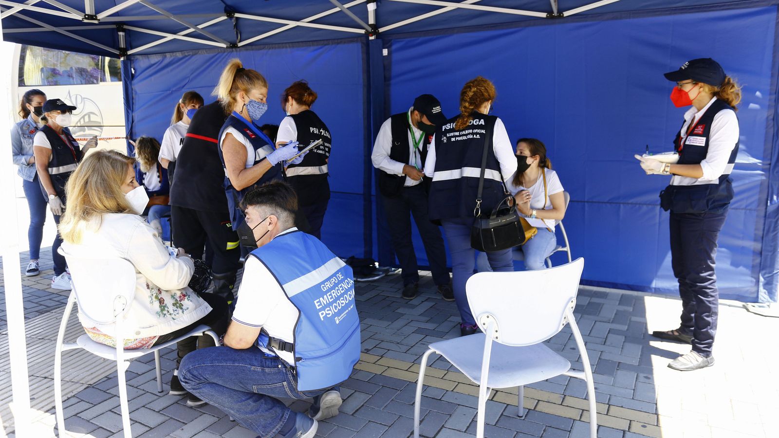 El simulacro de accidente en el metro de Málaga.
