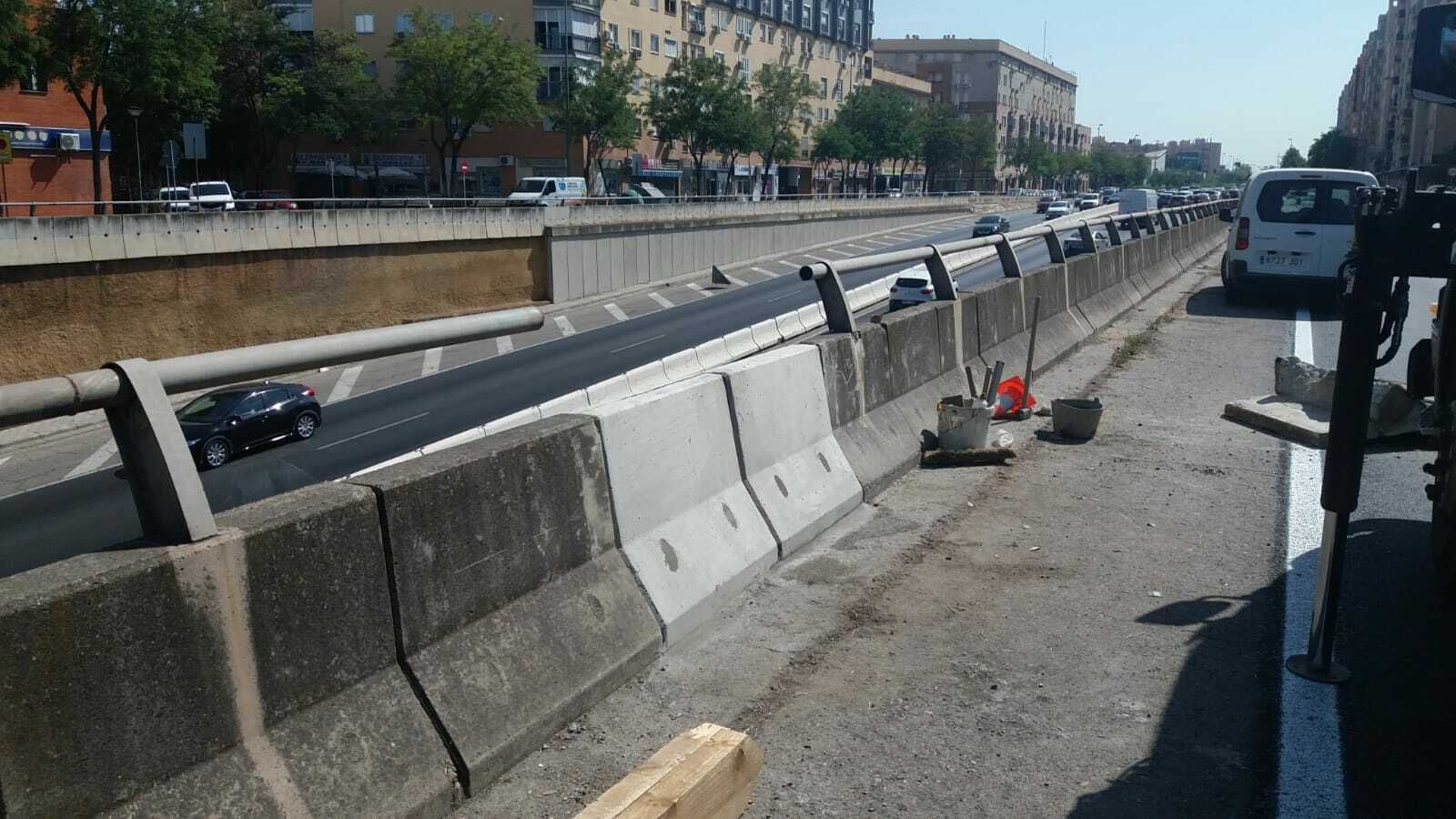 La zona reparada de la Ronda Urbana Norte.