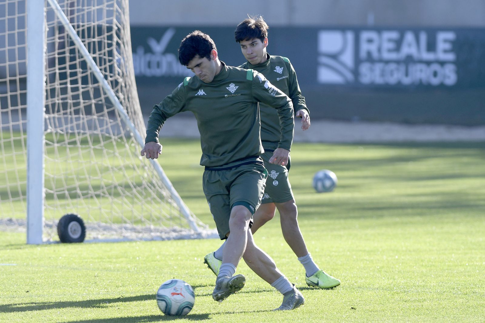 Aleñá, durante uno de sus primeros entrenos como verdiblanco.