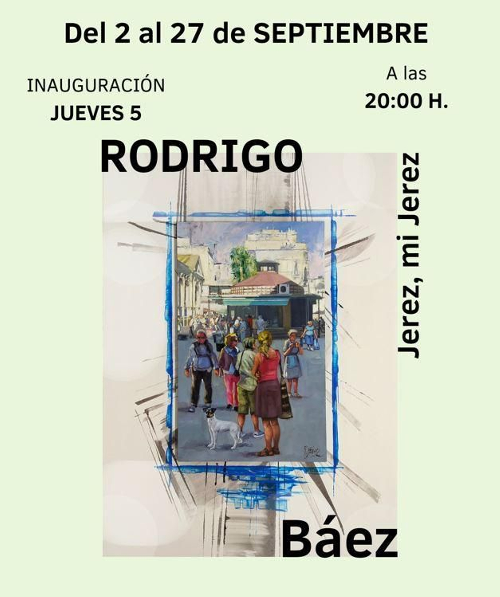 Detalle del cartel anunciador de la exposición de Rodrigo Báez. Detalle del cartel anunciador de la exposición de Rodrigo Báez.