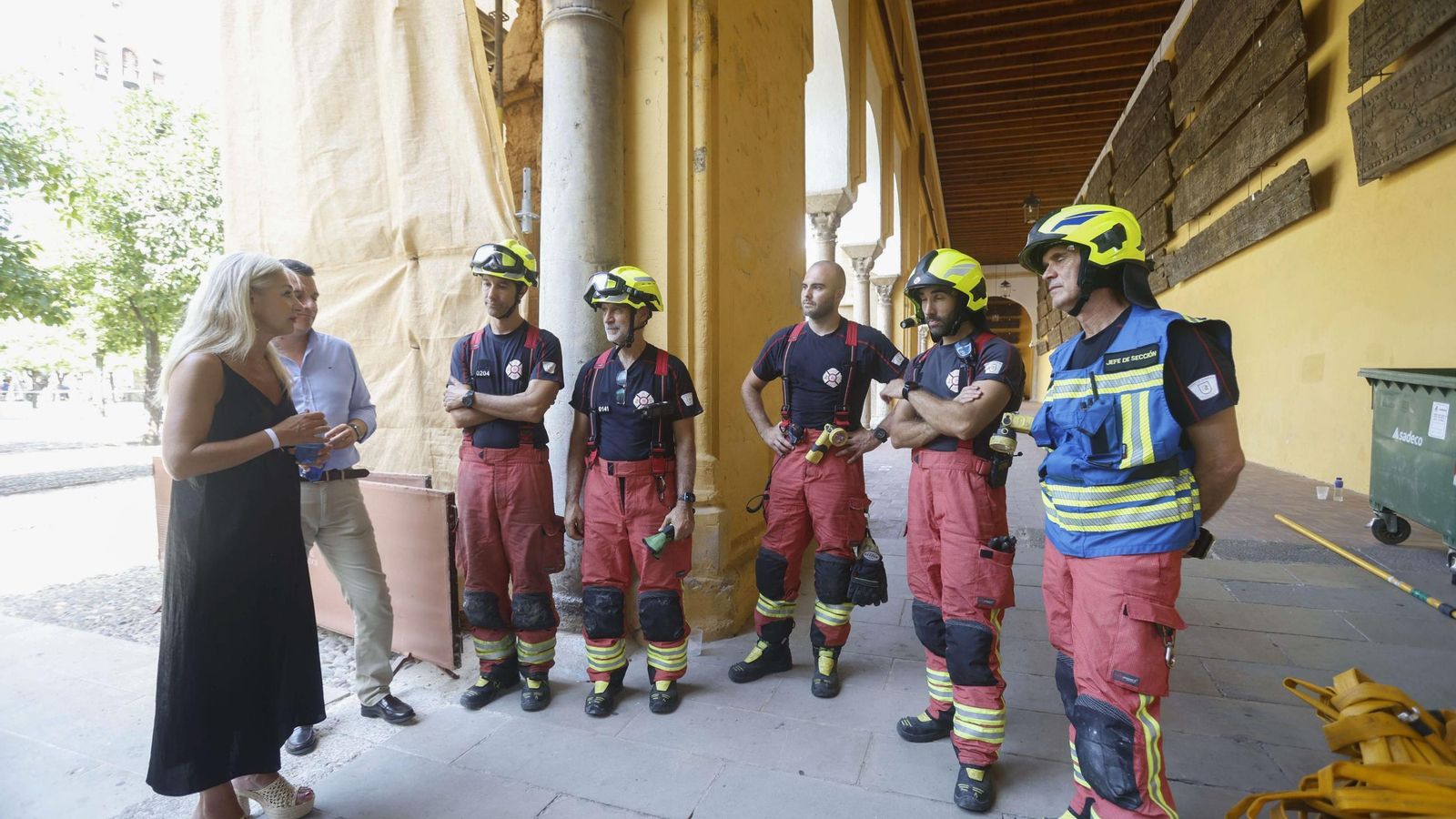 Patricia del Pozo, en su visita a la Mezquita-Catedral el pasado sábado.