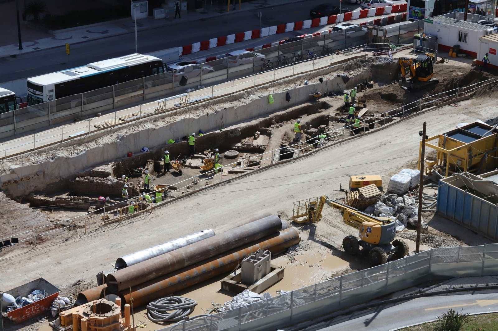 Los restos arqueológicos del Metro Málaga, en fotos