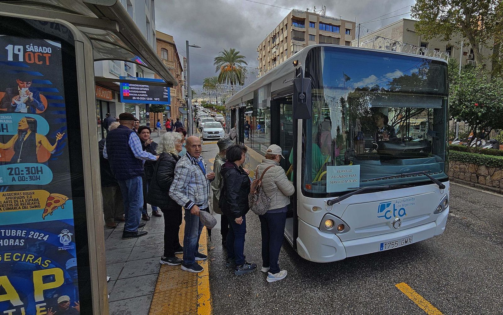 Fotos de la huelga de autobuses en Algeciras