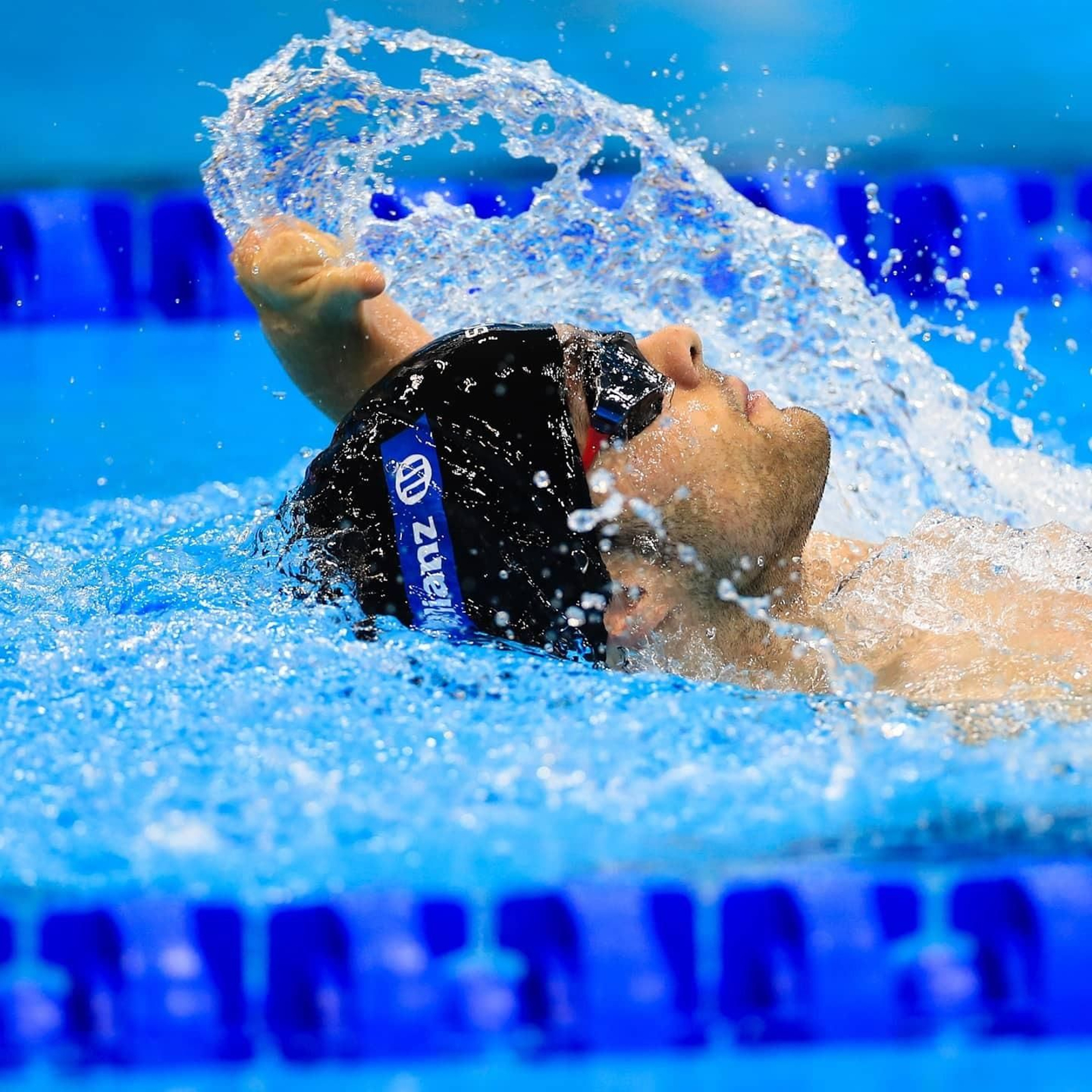 David Sánchez, 'el Tiburón de Huelva' durante una competición