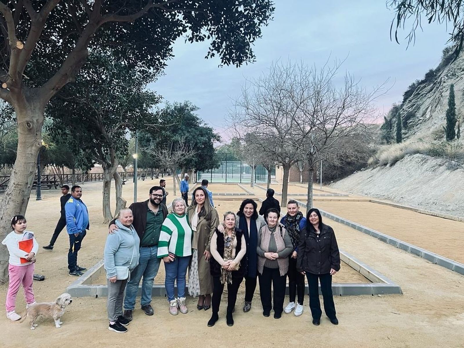 Inauguración de las pistas de petanca.