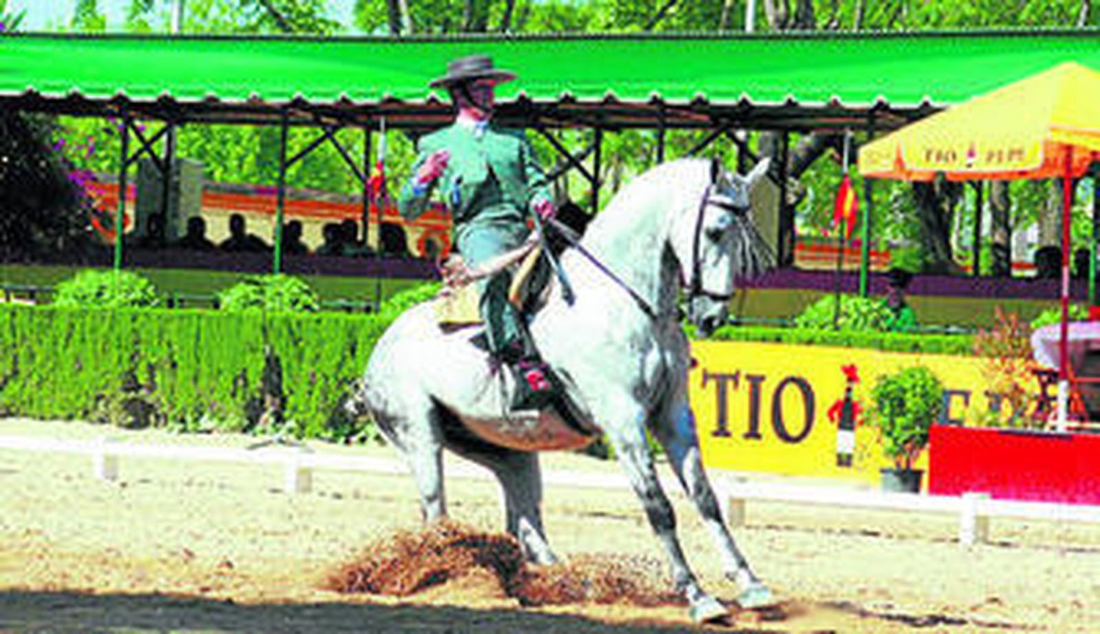 Imagen de un caballista en el espectáculo de doma vaquera en Sementales.