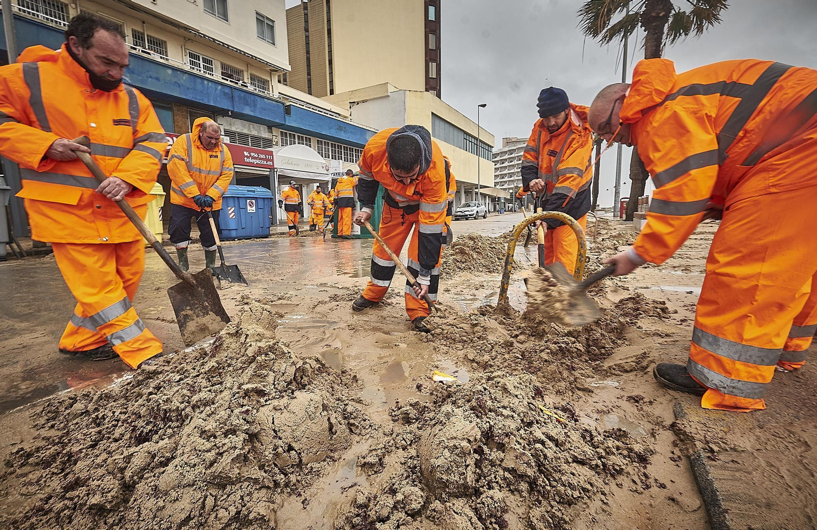 Efectos del temporal en Cádiz