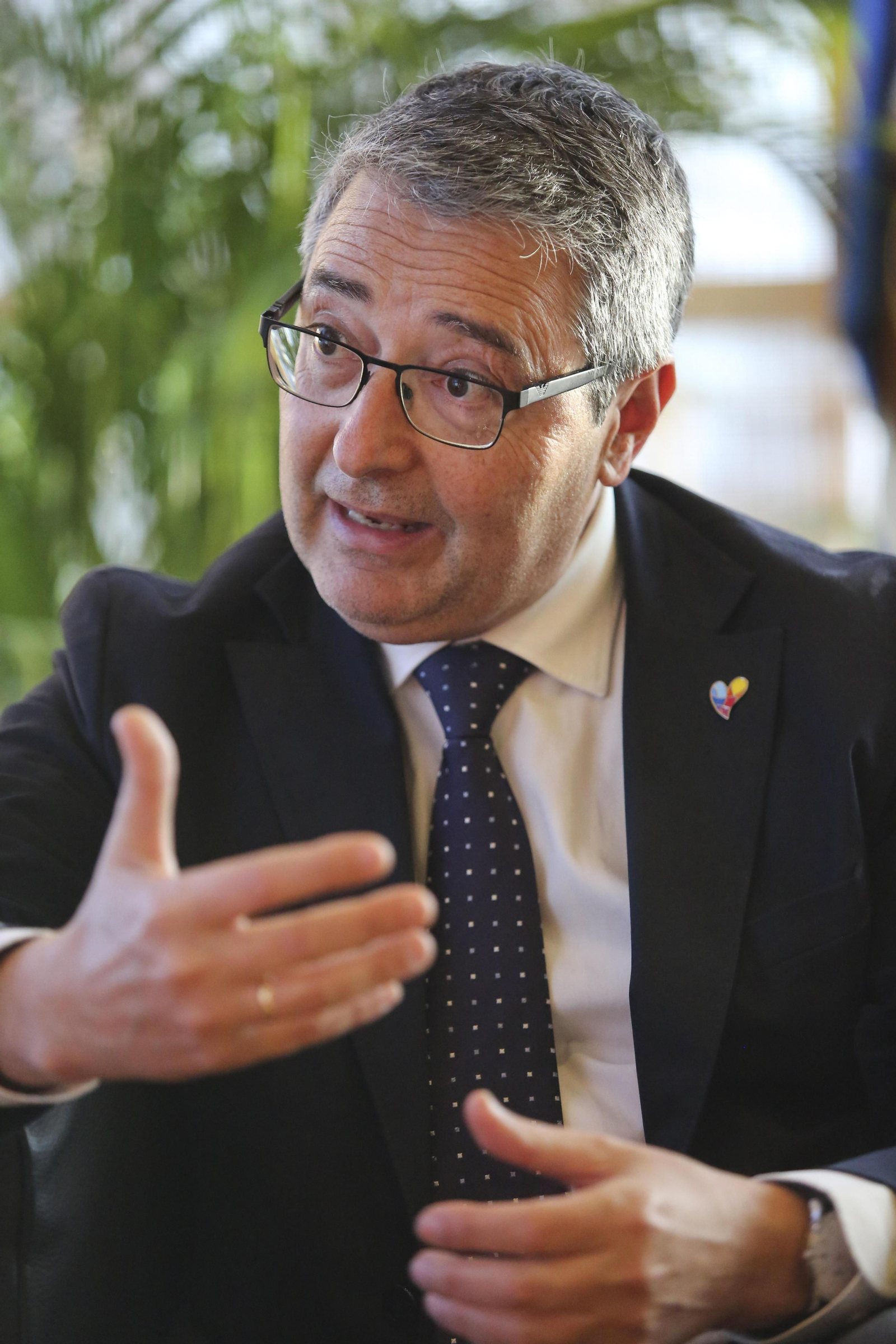 Salado, en un momento de la entrevista. Salado, en un momento de la entrevista.